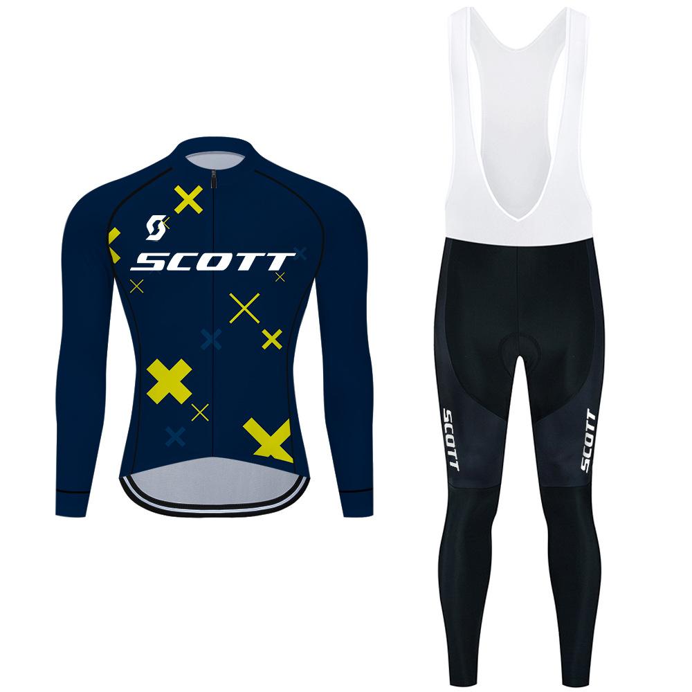 2026 Autumn Breathable Cycling Suit Autumn and Winter Cycling Suit Long Sleeve Strap Suit Mountain Road Bike
