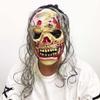 Halloween Horror Mask with Hair Zombie Mask Masquerade Costume Performance