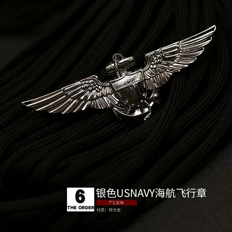Aviation Pilot Badge Military Fan Parachute Badge Skill Badge Badge Brooch Medal Hat Badge