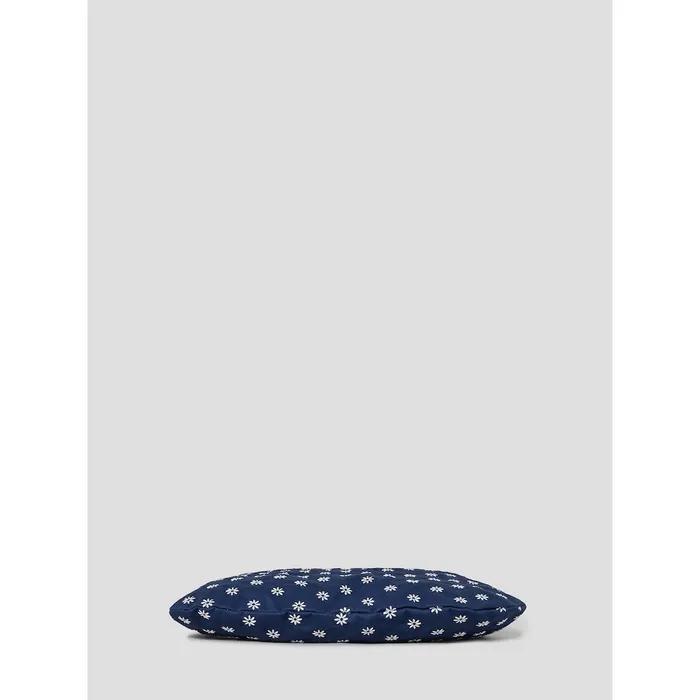[8 Seconds] Silver Flower Embroidery Fabric Bag Blue (3567D3AM9P)