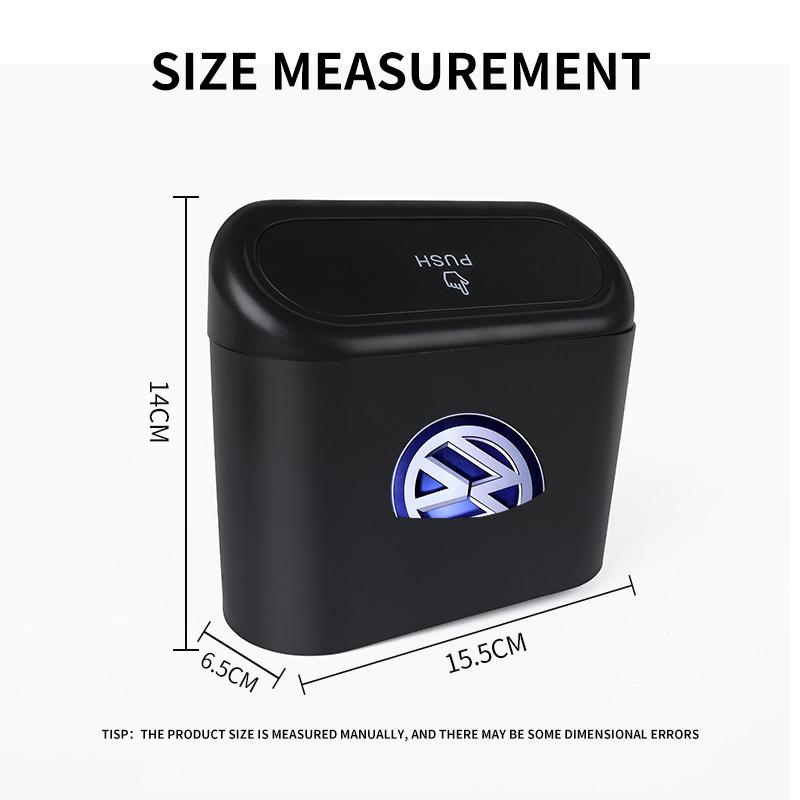 Car Trash Can Storage Box Vehicle Multifunctional Garbage Dust Case For Volkswagen VW Golf 4 R Rline Caddy Tiguan Polo Scirocco