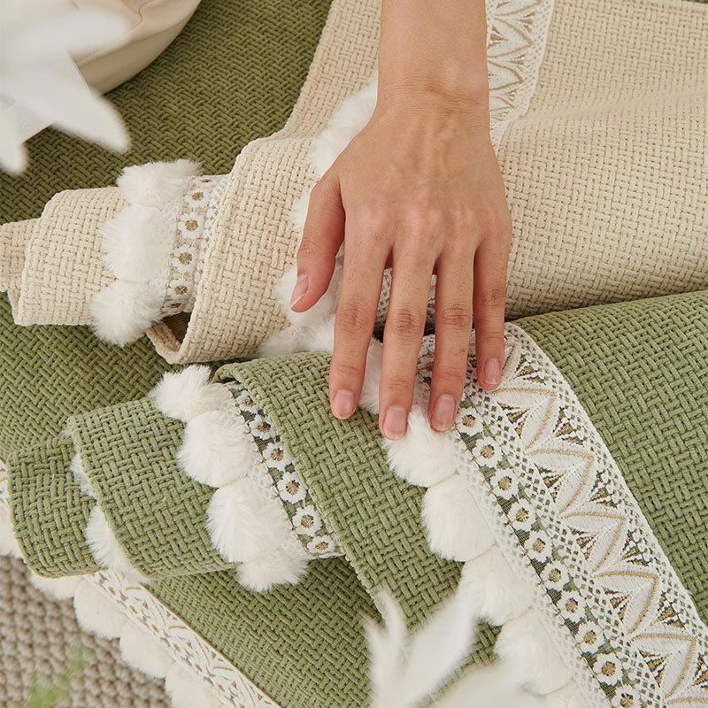 Chenille Sofa Cushion Four Seasons Universal Advanced Leather Sofa Cover Non-Slip Backrest Cover Towel Cushion