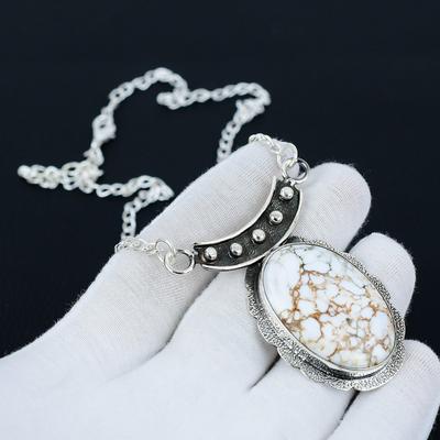 Wild Horse Jasper Necklace, Wild Horse Jasper Gemstone, 925 Sterling Silver Necklace, Natural Wild Horse Jasper Jewelry For Women, For Gifts