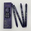4pcs Aviation Rabbit Gel Pens Set Gold Doodle 0.5mm Ballpoint Black Color Ink for Writing