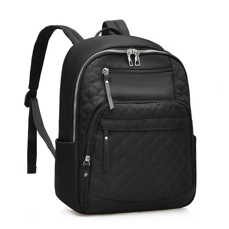 Schoolbag1011 New Backpack Women's Fashion Nylon Cloth Large Capacity Leisure Travel Backpack Embroidered Thread Student Schoolbag