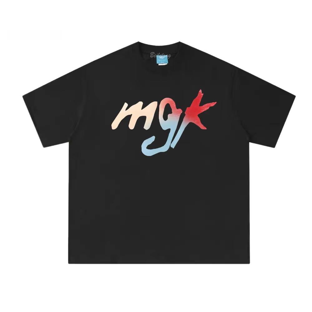 

Singer MGK LOGO Tshirt 2025 New Style Hip Hop Soft Hombre Summer High Quality Graphic Printing Tops 100Cotton Fashion Oneck 2XL