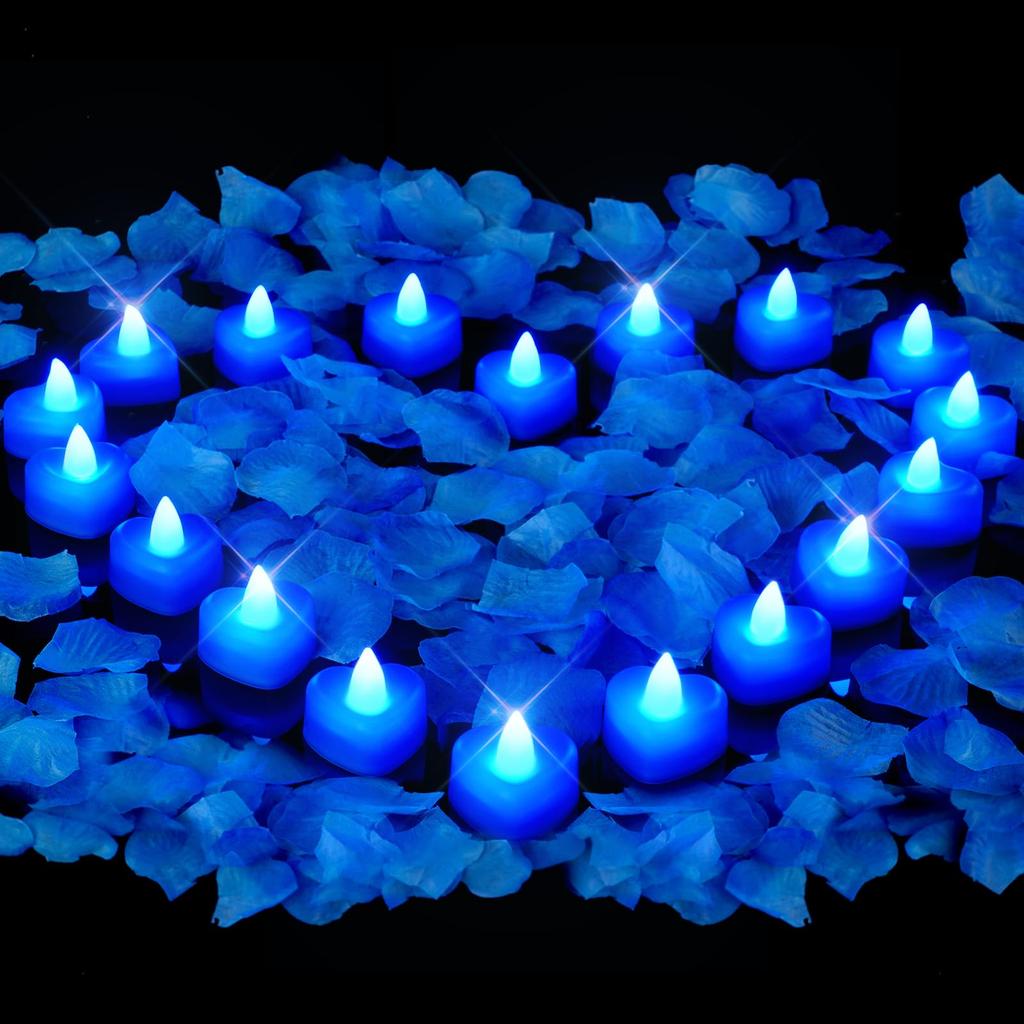 24pcs Heart Shape LED Flameless Tealight Candles Decorations  For Romantic Night Valentine's Day  Wedding Anniversary Or Table D