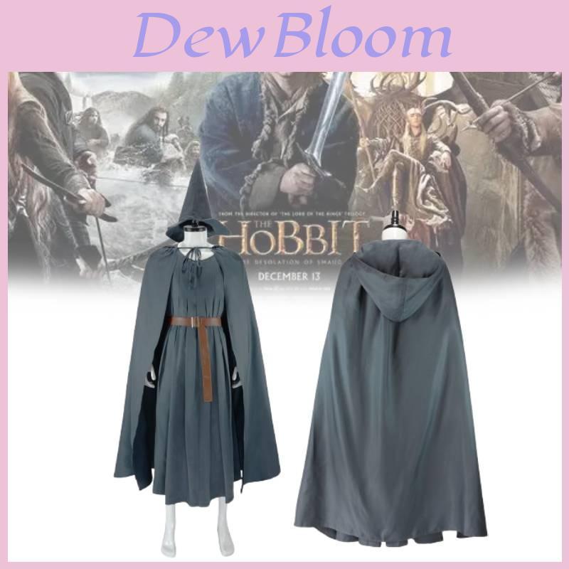 The Hobbit Gandalf Cosplay Costume With Cloak And Hat For Halloween Role Play