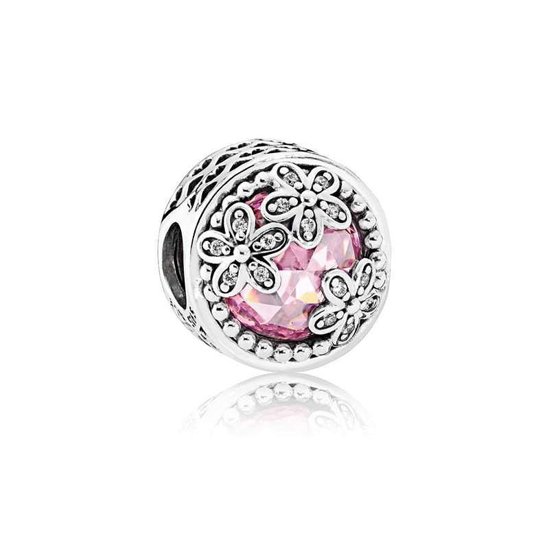Charm Original Pink Peach Blossom Butterfly Love Series Beads Suitable for Original Ladies Bracelet Jewelry