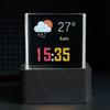 Crystal Cube Photo Display Holographic Desktop Smart Weather Station Digital Clock With Gif Animations Album