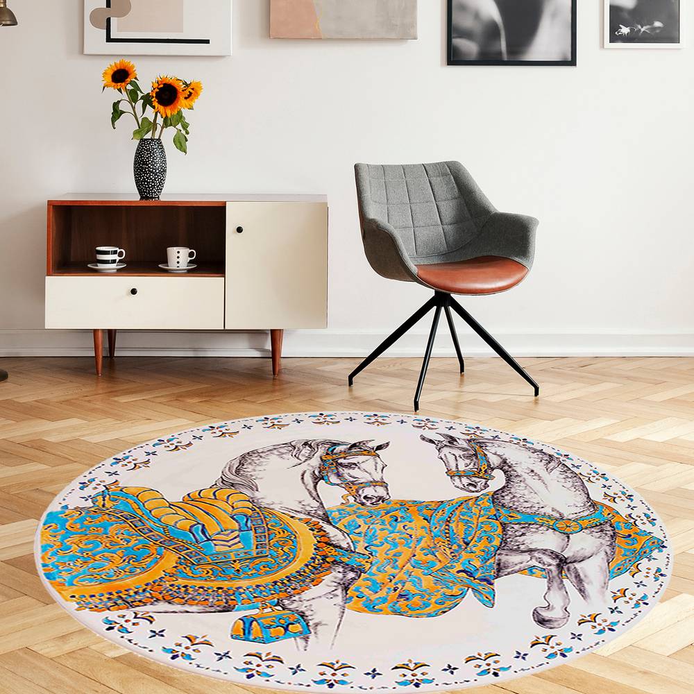 

Mosimoso Home H1110 Ковер с точечной подошвой и цифровой печатью 100x100 cm