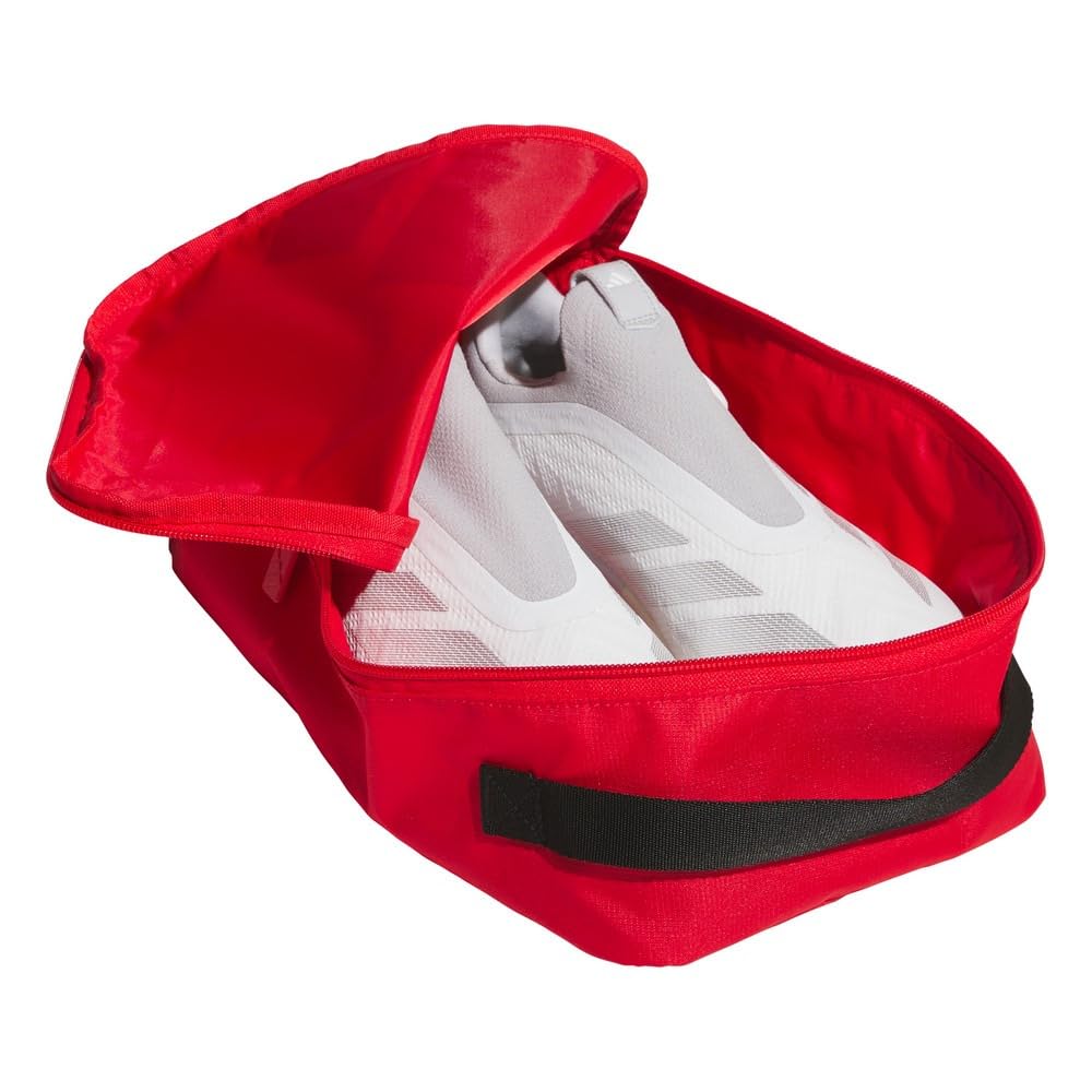 Bolsa para zapatos de golf Adidas Golf con logotipo llamativo, color rubí puro