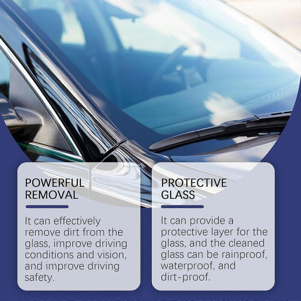 Auto Glass Cleaner Paste - Oil Film & Dirt Remover, Rainproof & Waterproof Windshield Protection, 140g for Cars, Trucks & SUVs