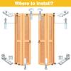 2Set Closet Door Hardware Repair Kits Top & Bottom Pivots,Bracket & Guide Wheels