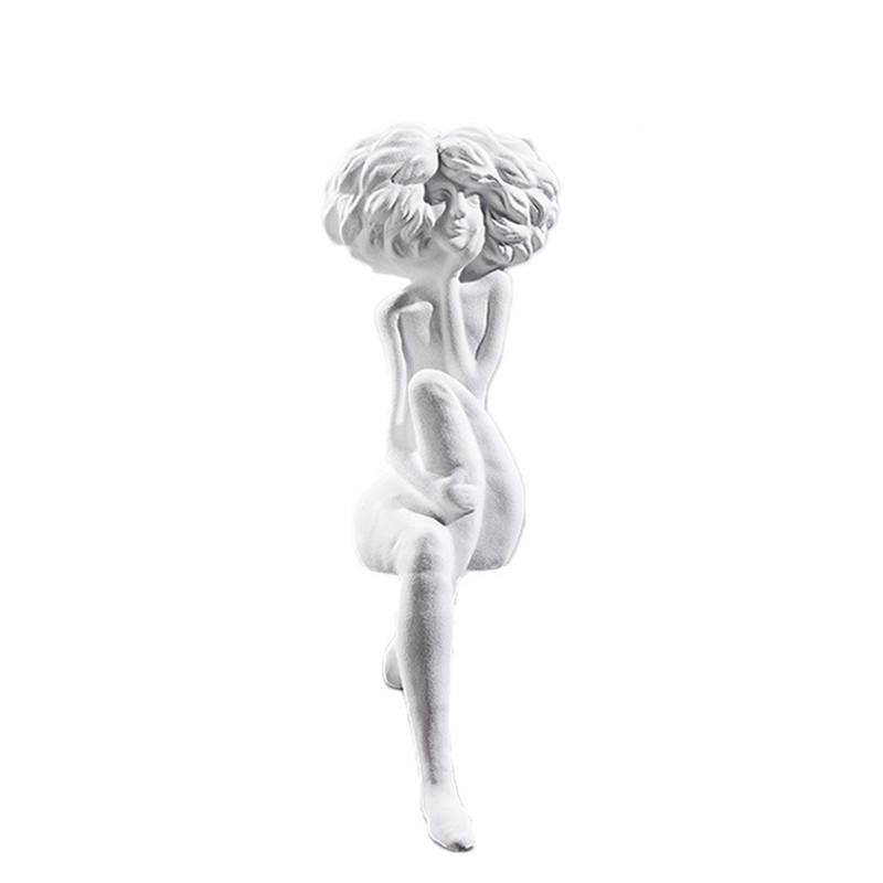 Modern Abstract Art Figure Sculptures, Resin Crafts, Statues, Fashionable Girl Figure Portraits, Home Decoration Accessories