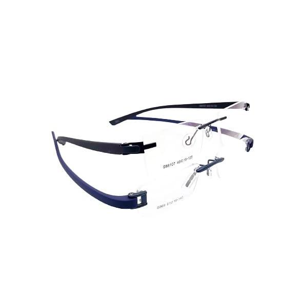 

RSINC Combo of Black-Black Rimless frame/eyeglass/Spectacle, Optical, Prescription, For Men And Women, 51-18-140 V4-E9IG-MZE4