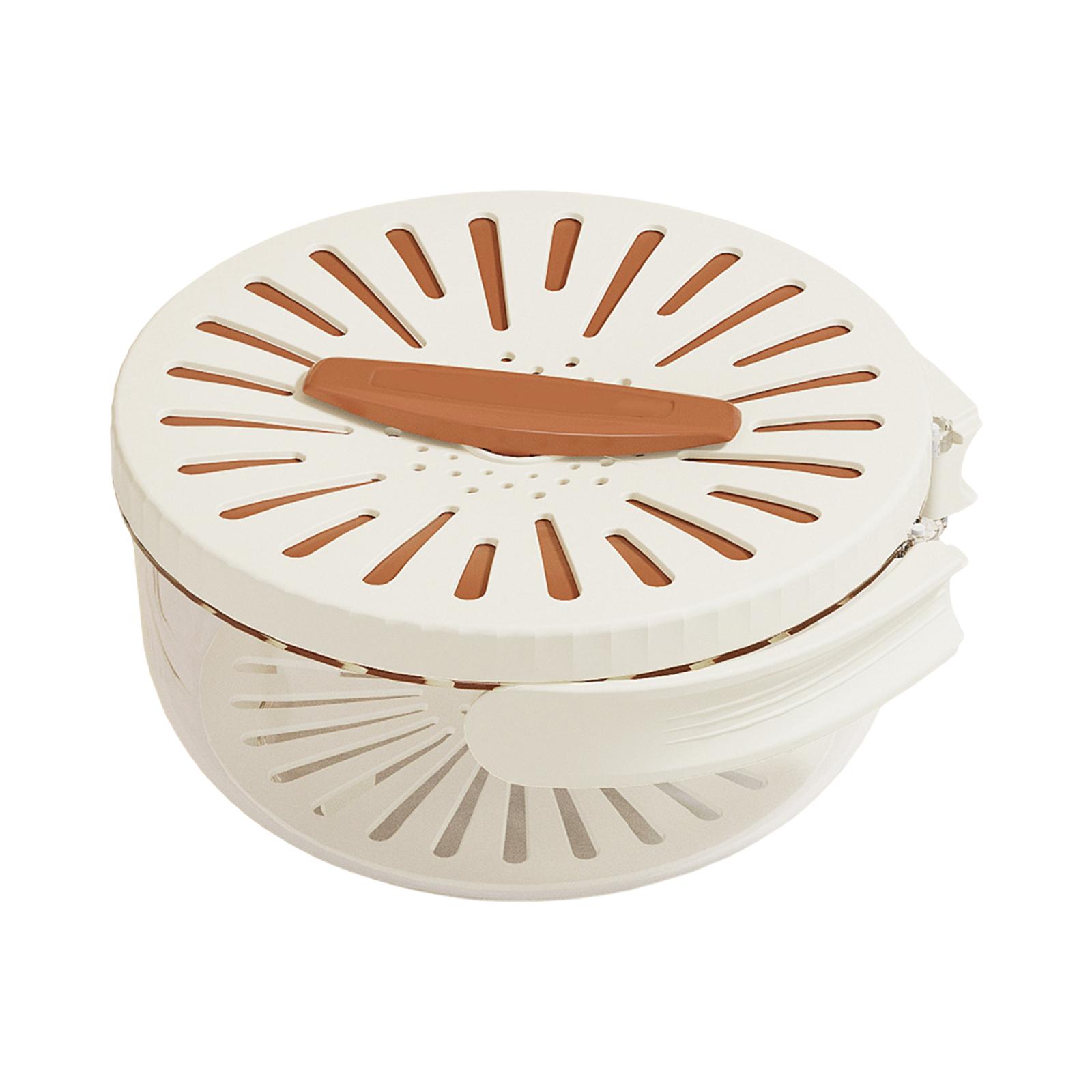 

Vegetable Drainer Basket for Fruit Washing Food Safe Colander Removable Storage Container with Drainage Design коричневий