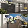 283LED Solar Outdoor Light, Motion Sensitive Floodlight with Remote Control and 5m Extension Cord, 3 Modes, for Patio Garage