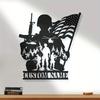Personalized US Army Veteran Metal Wall Art Custom Name Patriotic Home Office Decor