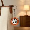 3D Printed Football Keychain, Mini Rotatable Football Fidget Keychain, Compact Stress Relief Sports Ball Key Chain for Keys Backpack Wallet Gift