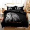 3D Digital Printing Bedding Four-Piece Set Three-Piece Set Owl Black Bed Sheet Quilt Pillow