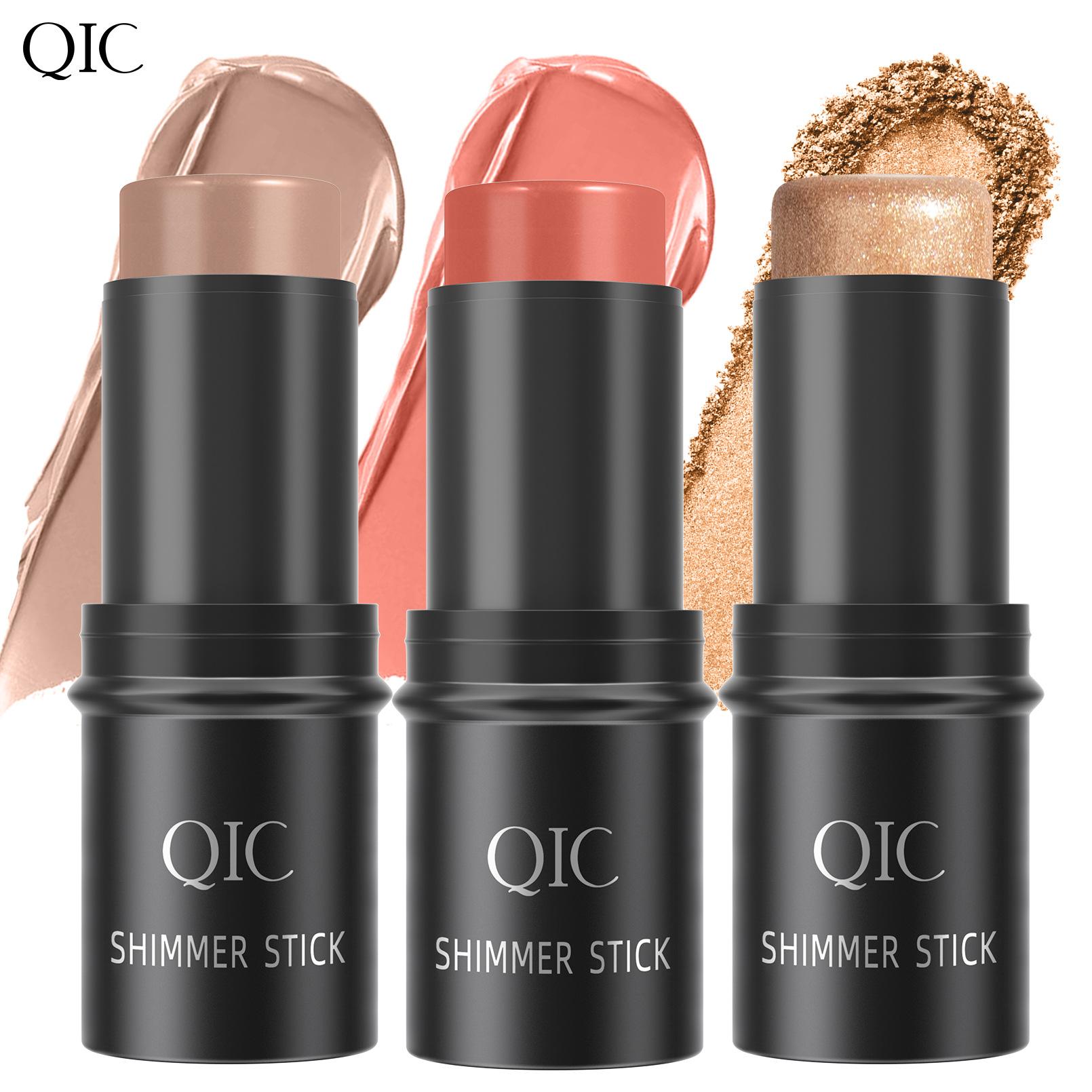 Three-Color Multi-Functional Grooming Stick Set Bronzer Face Shadow Highlight Blush 3In1 Makeup Stick 6g*3