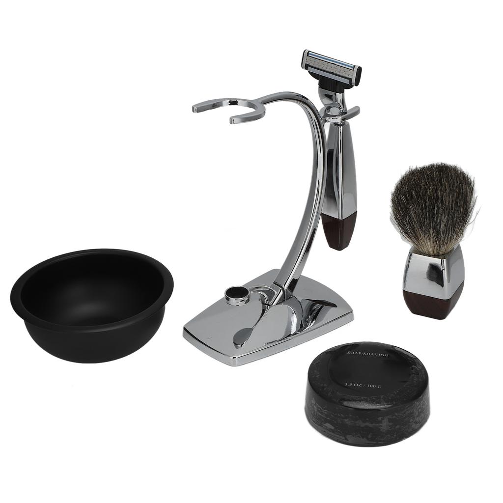 5PCSSet Manual Men Shaving Kit 100g Soap Razor Shave Brush Bowl Stand Holder
