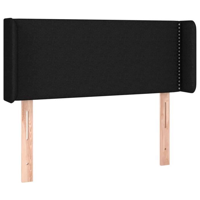 3123072 vidaXL LED Headboard Black 83x16x78-88 Cm Fabric