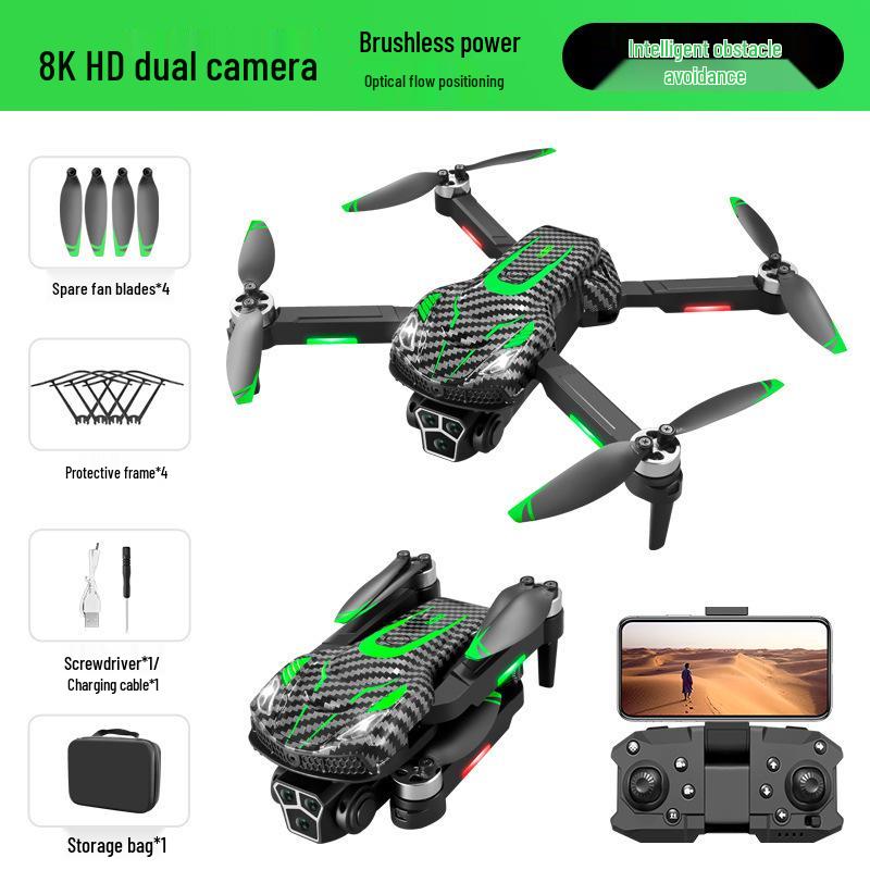 Brushless Optical Flow Positioning Drone with Intelligent Obstacle Avoidance and HD Camera, Long Battery Life, Remote Control Quadcopter.