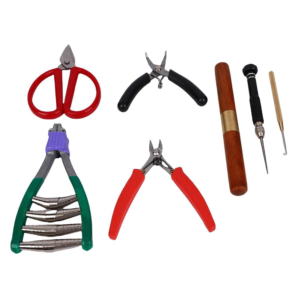 Badminton Racket Stringing Tool Set Bent Nose Pliers Diagonal Pliers Threading Hook Stringing Wire Cone Line Cone