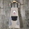 With Hand Towel Kitchen Apron Waterproof Restaurant Uniform Household Antifouling Apron  Barber
