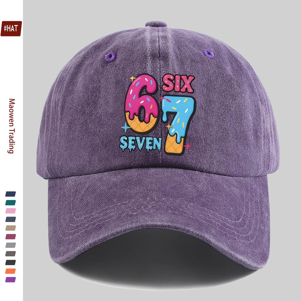 Pc Anime Ice Cream Cartoon Pattern Printed Baseball Cap with Cartoon Elements Design Sun Hat Casual Decorative Hat MultiC