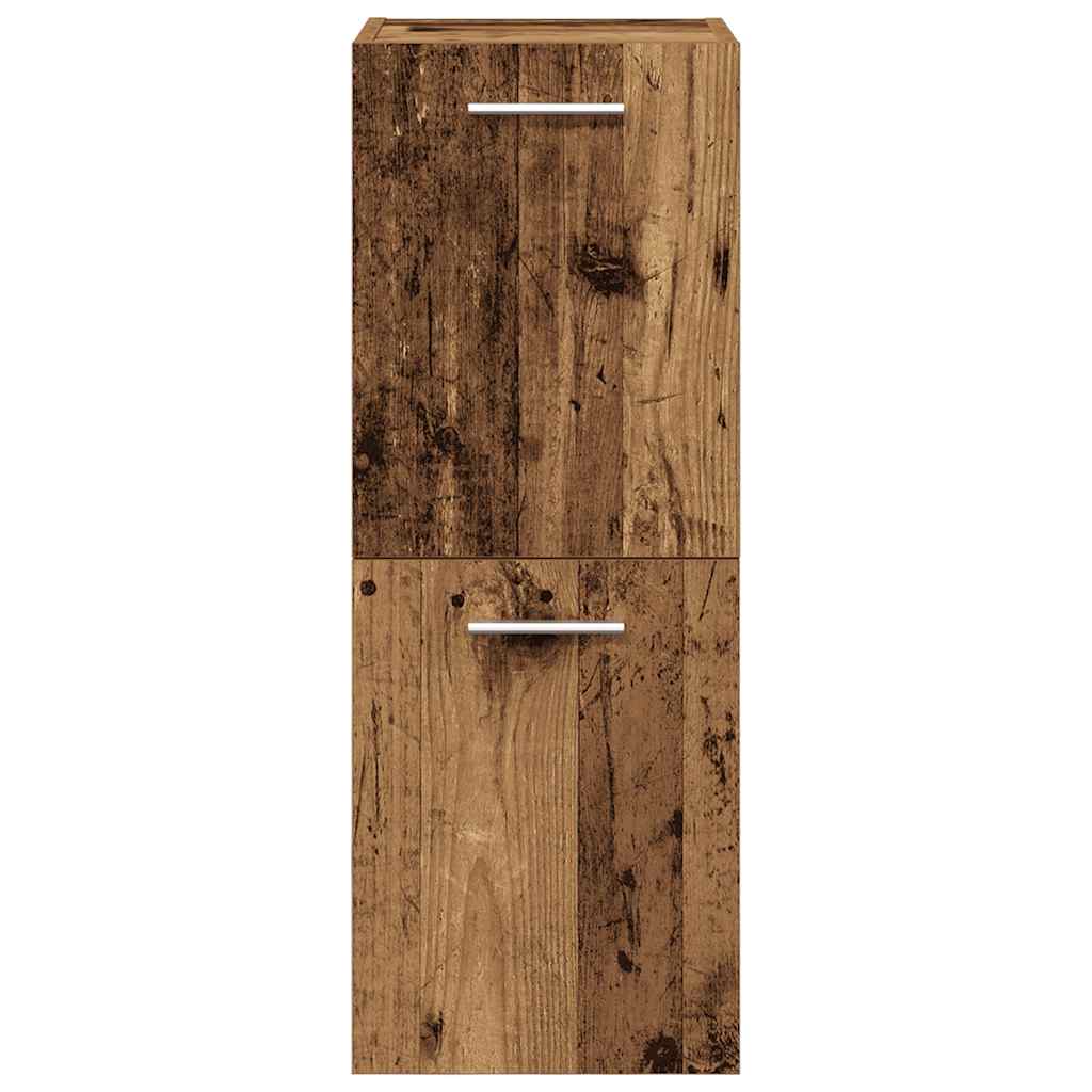 4 piece Bathroom Furniture Set Reclaimed Wood Look Engineered Wood