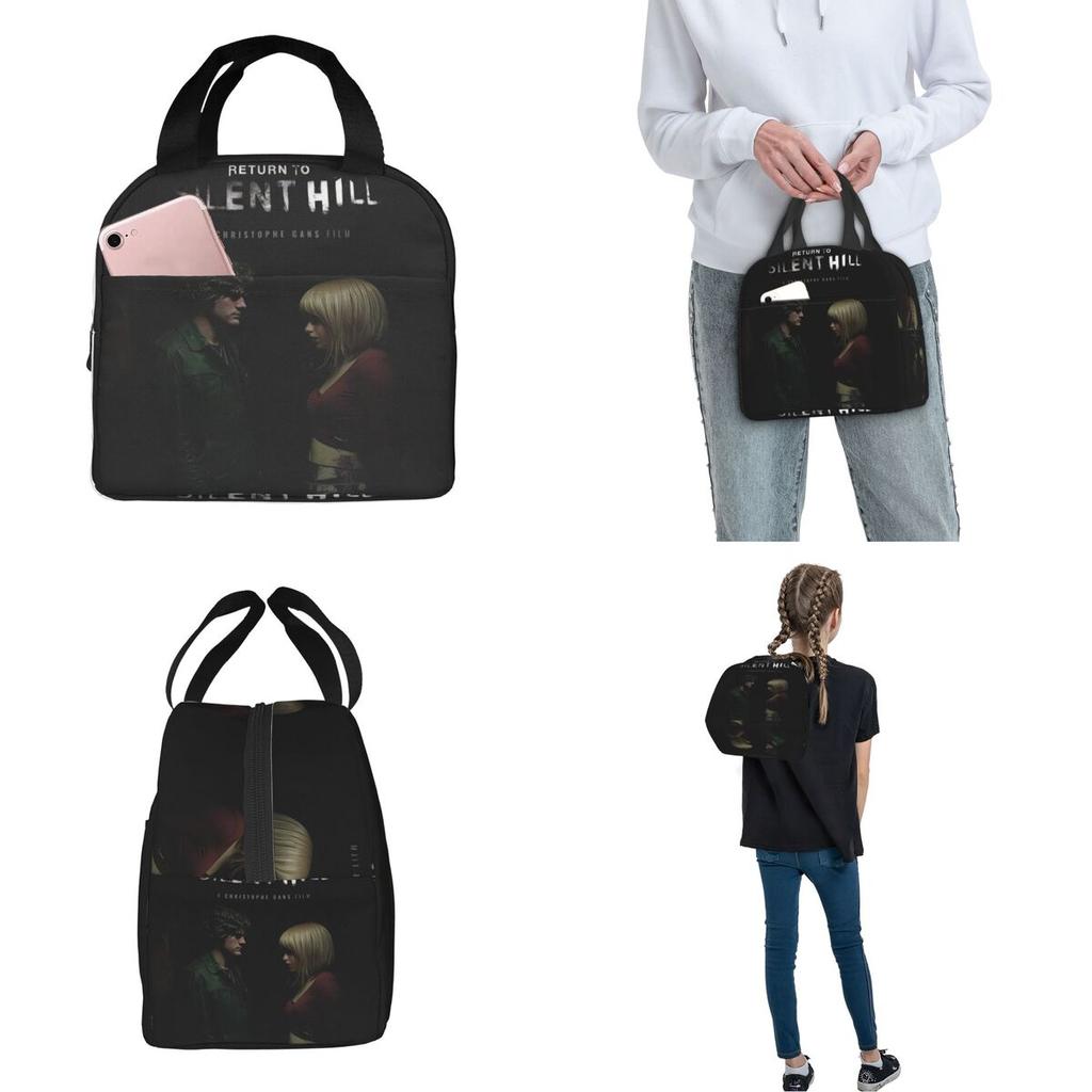 Return To Silent Hill Movie 2026 Merch Insulated Lunch Bags For School Food Box Portable Thermal Cooler Lunch Boxes
