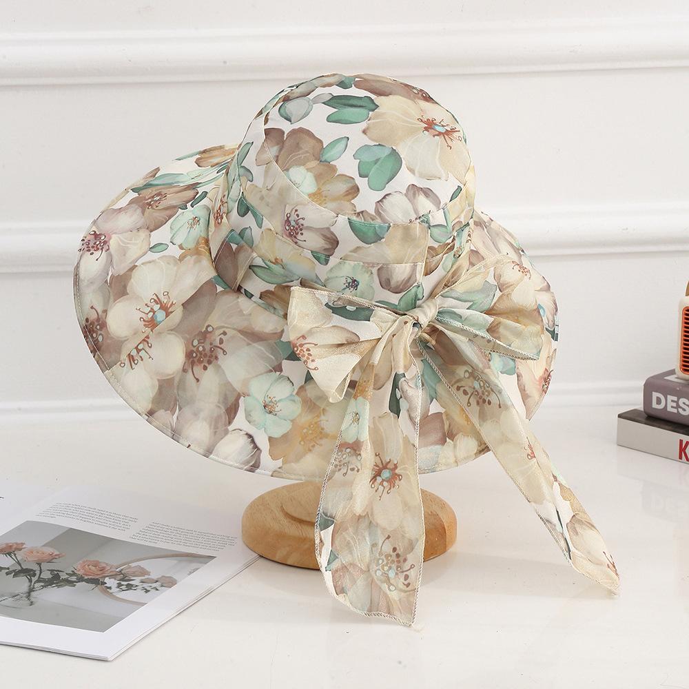 

Летняя шляпа от солнца с широкими полями, для улицы, защита от солнца, шляпа рыбака, с принтом, на шнуровке бежевый