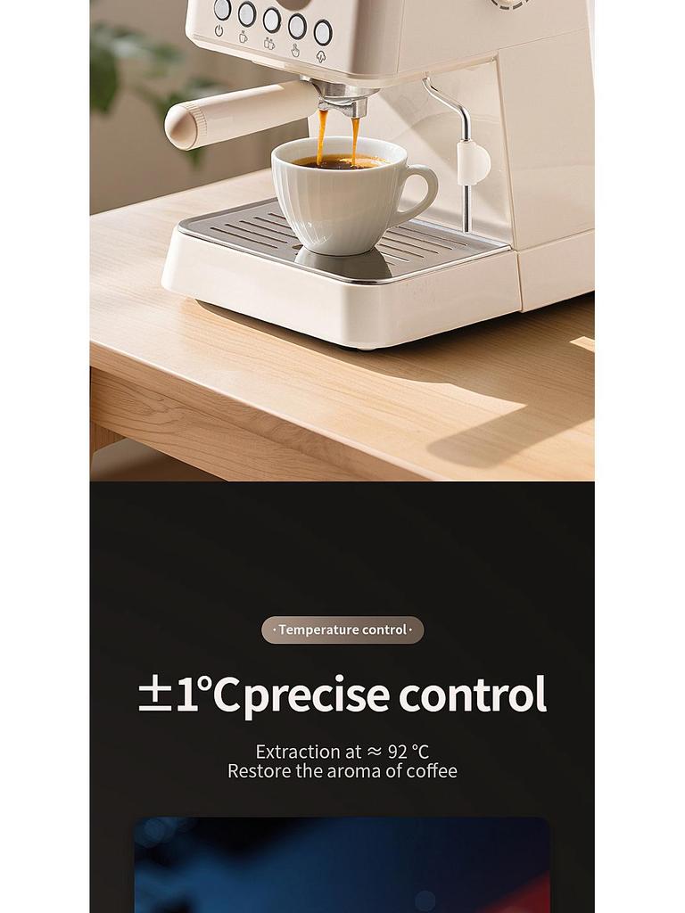 Macchina da Caffè Espresso Italiana Semiautomatica Transfrontaliera con Estrazione ad Alta Pressione e Montalatte Integrato