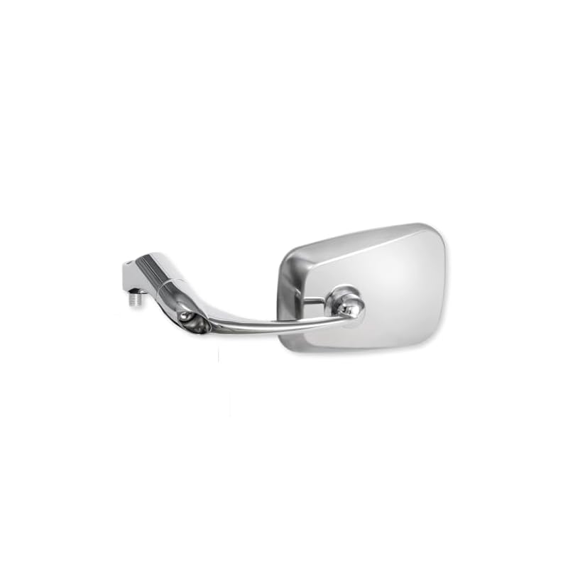 TANAX NAPOLEON NA-010 Valen T.T. Mirror, Chrome Plated (Silver), Motorcycle Mirror, 10mm Right/Right Thread Bolt Included, Left/Right Compatible,