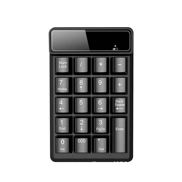 Portable Waterproof Wireless 19-Key Digital Keyboard with Mechanical Feel for Financial Accounting and Password Input