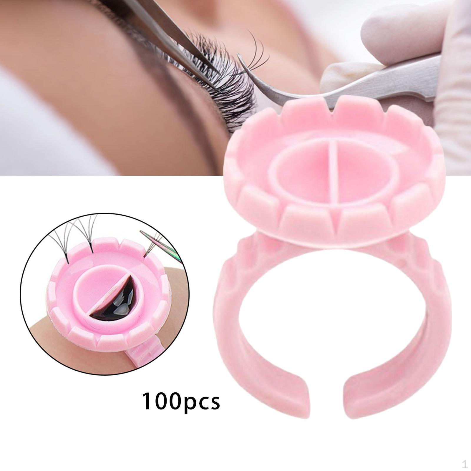 

100 упаковок одноразовых держателей клеевых колец розовый