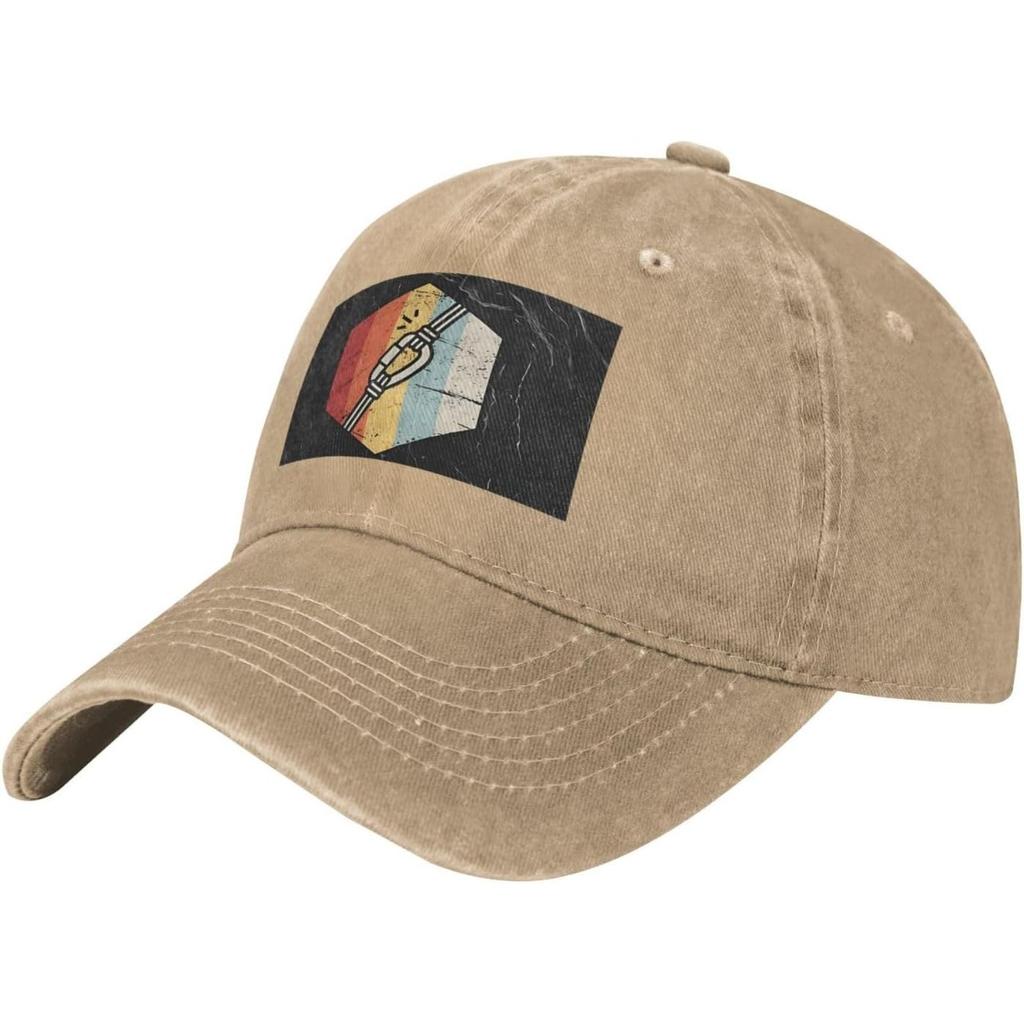Rock Climbing Icon Baseball Cap Vintage Washed Cotton Low Profile Adjustable Dad Hat for Unisex