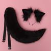 Lolita-Haarreifen mit Felltier-Motiv, Katzenohren, Schwanz-Set, Kawaii-Haarreifen für Halloween, Cosplay, Party-Accessoires