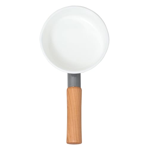 Nodahoro Milk Pan, 12cm, Enamel, Gas Stovetop Only, Made in Japan, Color Gray, CL-12MGR