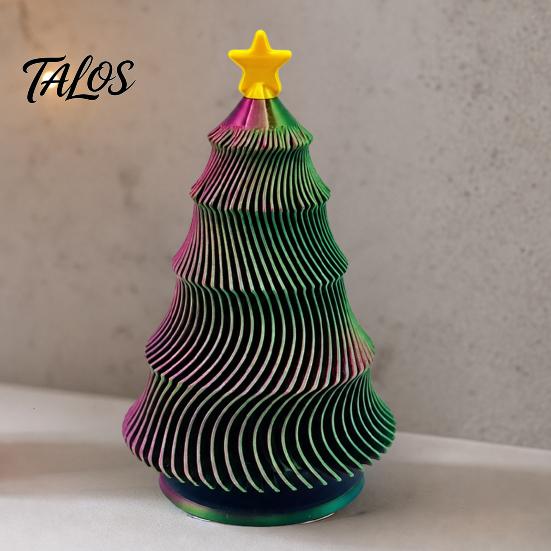 Travel Fidget Gadget 3D Printed Christmas Tree Toy, Lightweight Mini Desktop Ornament, Compact Relaxation Decompression Hand Toy for Anxiety