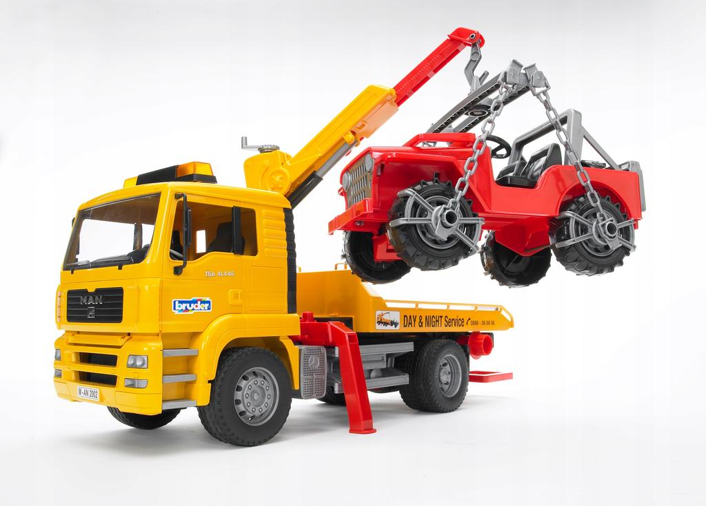 MAN TGA roadside assistance with jeep BRUDER 02750 Profi series 1:16