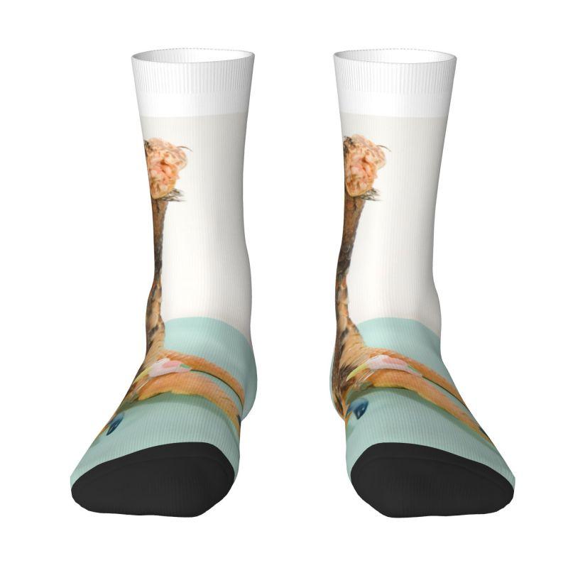 Anpassade Herrstrumpor med Kycklingben Unisex Roliga 3D-tryckta Tecknade Djurklänningsstrumpor