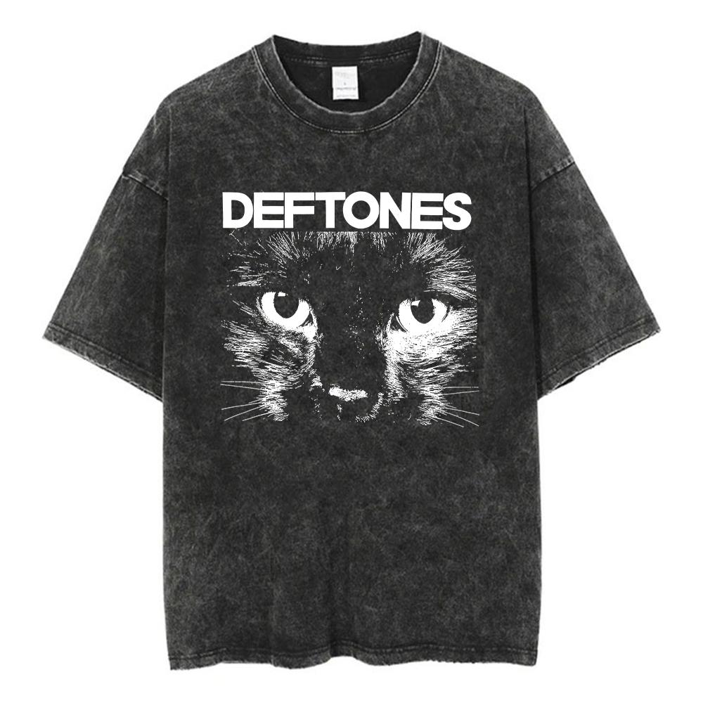 Deftones Band-Diamond Eyes Music Album Cover Oversized Y2k T-Shirt Metal Rock Clothes Cotton Vintage Short Sleeve Tees Tops XXXL оранжевый