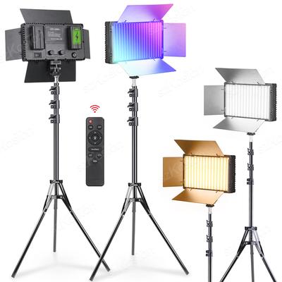 RGB-LED-Fotografie-Videolicht-Panel-Beleuchtung Fotostudio-Lampen-Kit für Shooting Live-Streaming YouTube Tiktok mit Stativ