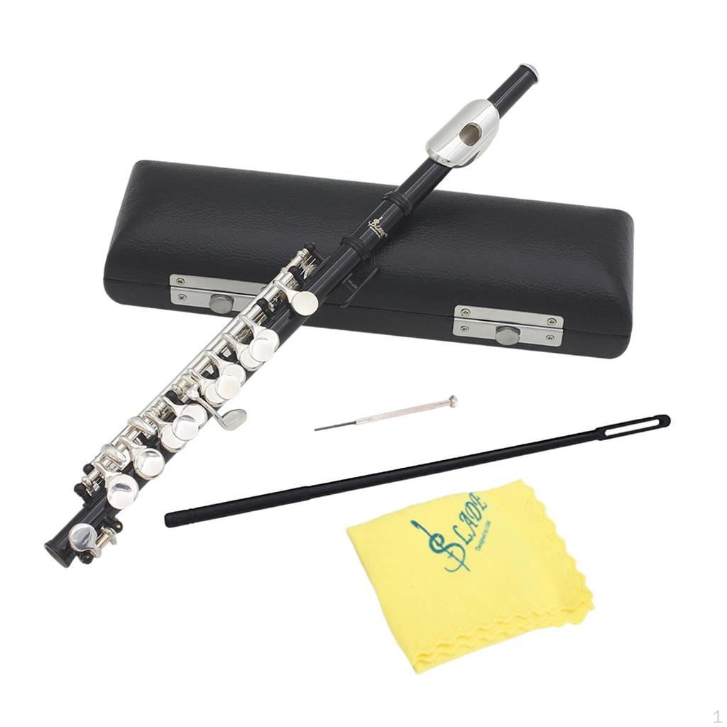 C Key Piccolo Lightweight Easy To Play Woodwind Instrument 16 Hole Flute for Stage Performance