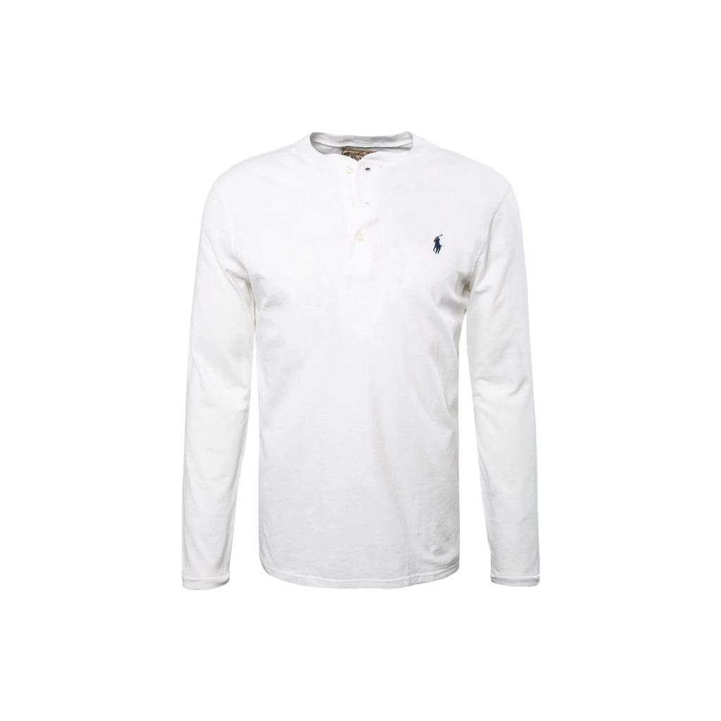 Polo Ralph Lauren SS22 Logo Embroidered Button Short Sleeve T-Shirt Men Tops White 710790058-002
