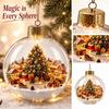 Christmas Tree Ornaments Set Clear Plastic Christmas Ball Decorations for Holiday Party Decor